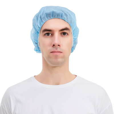 使い捨て可能な外科非編まれた円形は帽子20-60gsmをごしごし洗う