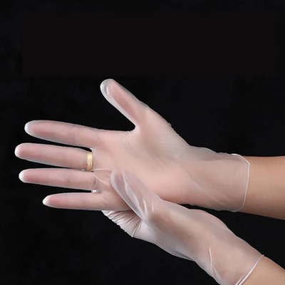 病院の使い捨て可能な防護手袋、使い捨て可能な粉の自由なビニール ポリ塩化ビニールの手袋