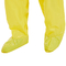 靴カバーS-3XL 20-60gsmが付いている黄色く使い捨て可能な保護つなぎ服