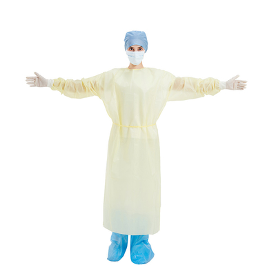 入院患者の衣類PPの使い捨て可能な分離のガウンの外科非生殖不能の黄色
