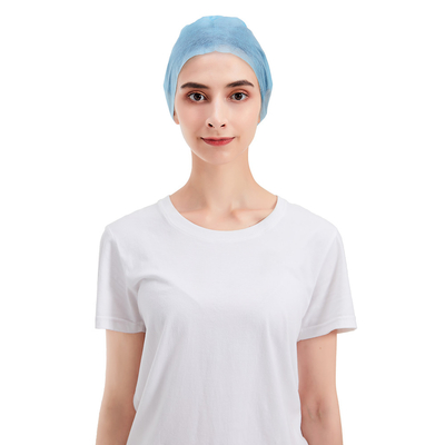 タイが付いている病院の職員青いPPのためのBouffant Disposable Non Woven博士の帽子