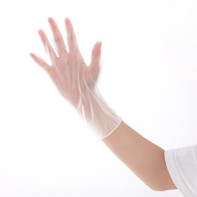 ポリ塩化ビニールの透明で使い捨て可能な防護手袋は自由なビニールを粉にする